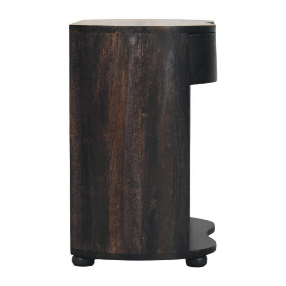 NACHTTISCH mit Carbon-Esche-Finish, 1 Schublade, mit altmodischem Griff, dunkelbraun - Dunkelbraun, Holz/Metall (55/58/35cm) - Artisan Furniture