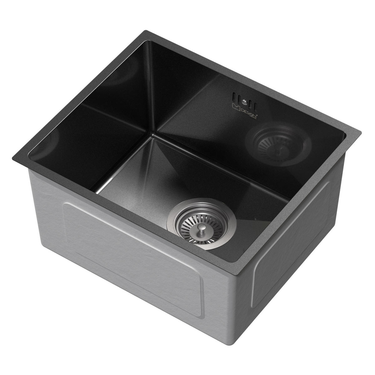 SPÜLBECKEN Edelstahl 34/40cm Anthrazit - Anthrazit, Metall (34/20/40cm) - ML-DESIGN