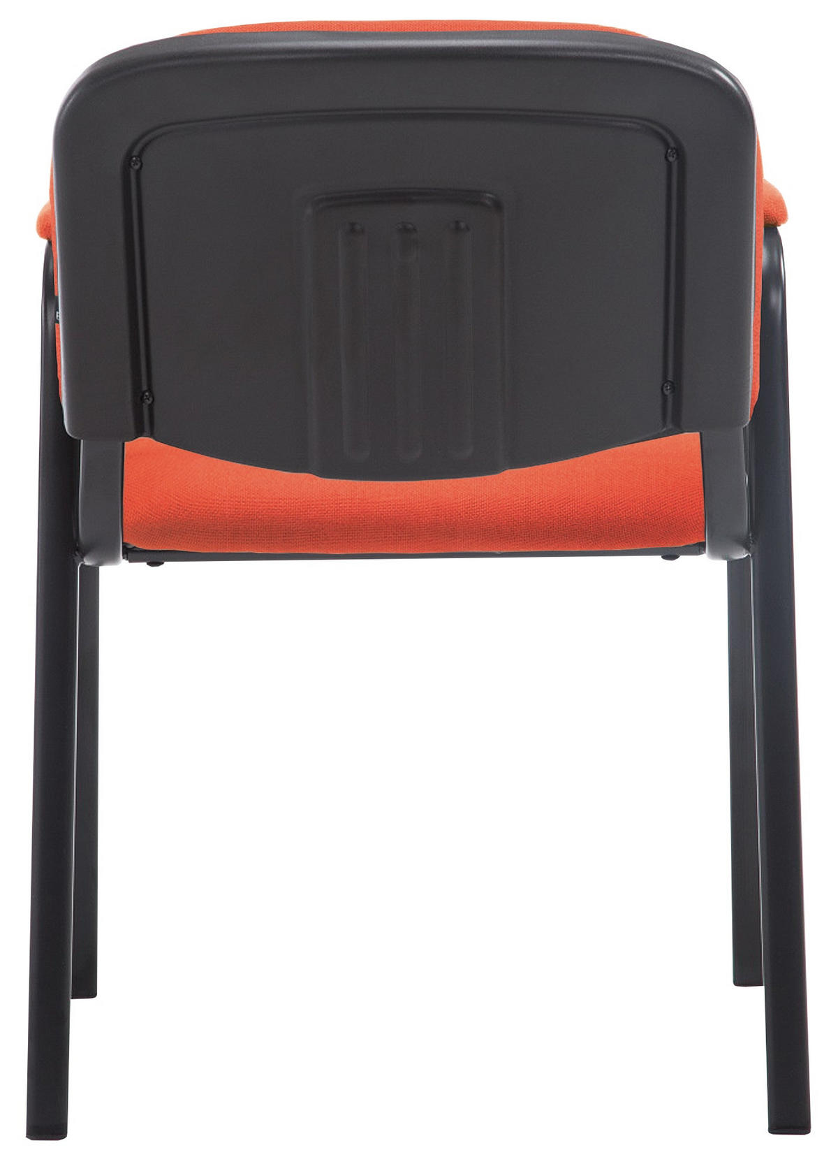 BESUCHERSTUHL Stoff rot - Rot/Schwarz, Textil/Metall (53/79/55cm) - CLP