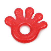 BEISSRING Pfote T1205 rot Gefrierfach, Kühlschrank, Zahnungshilfe, Kühlbeißring, 5 x 10 cm - Rot, Kunststoff (10/10cm) - Moni