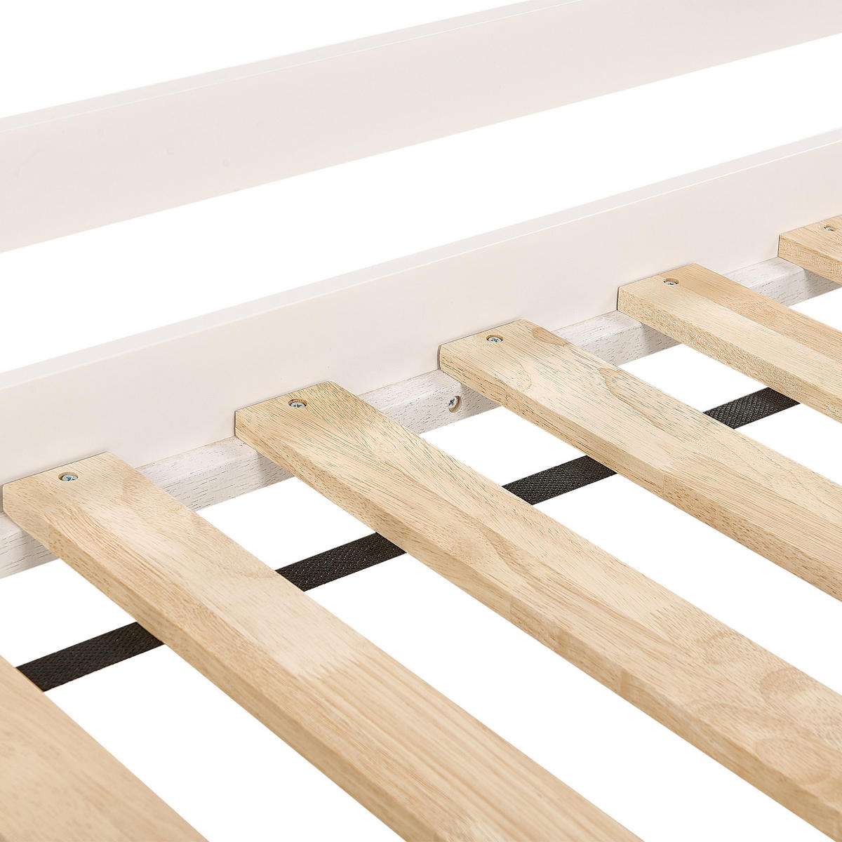 HALBHOCHBETT 90x200 cm Weiß Peipin - Weiß, Holz (90/200cm) - Beliani