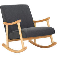 SCHAUKELSTUHL Stoff dunkelgrau - Dunkelgrau, Holz/Textil (67/82/92cm) - CLP