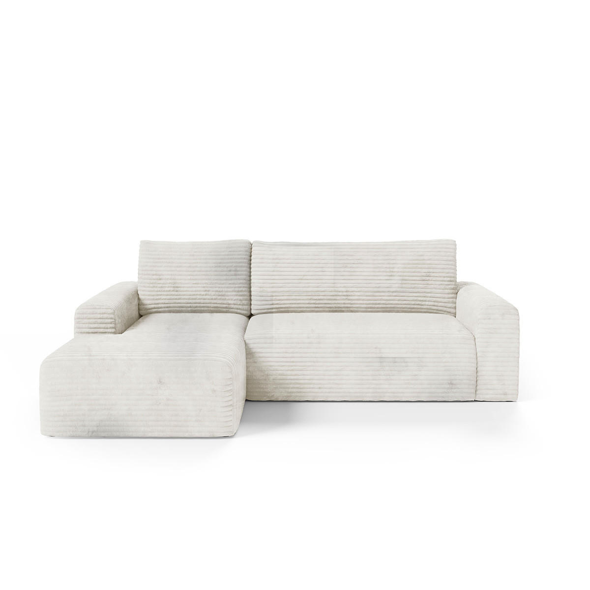 ECKSOFA Romeo 3 Sitzplätze Weiß - Weiß, Holz (268/163cm) - Petits-meubles
