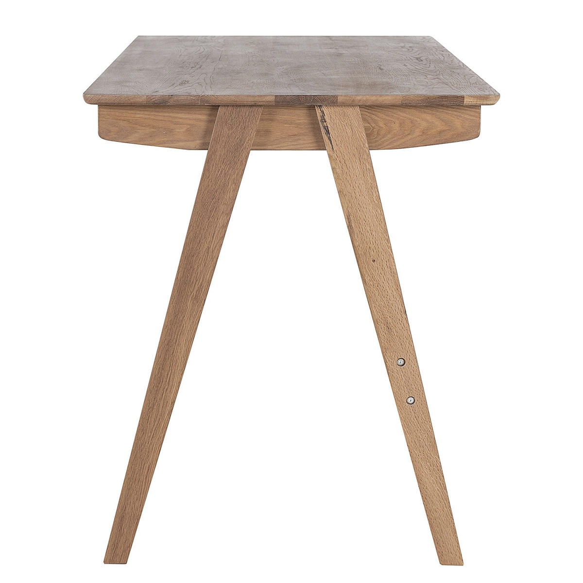 SCHREIBTISCH - Eiche massiv - Eichefarben, Holz (65/120/76cm) - home24