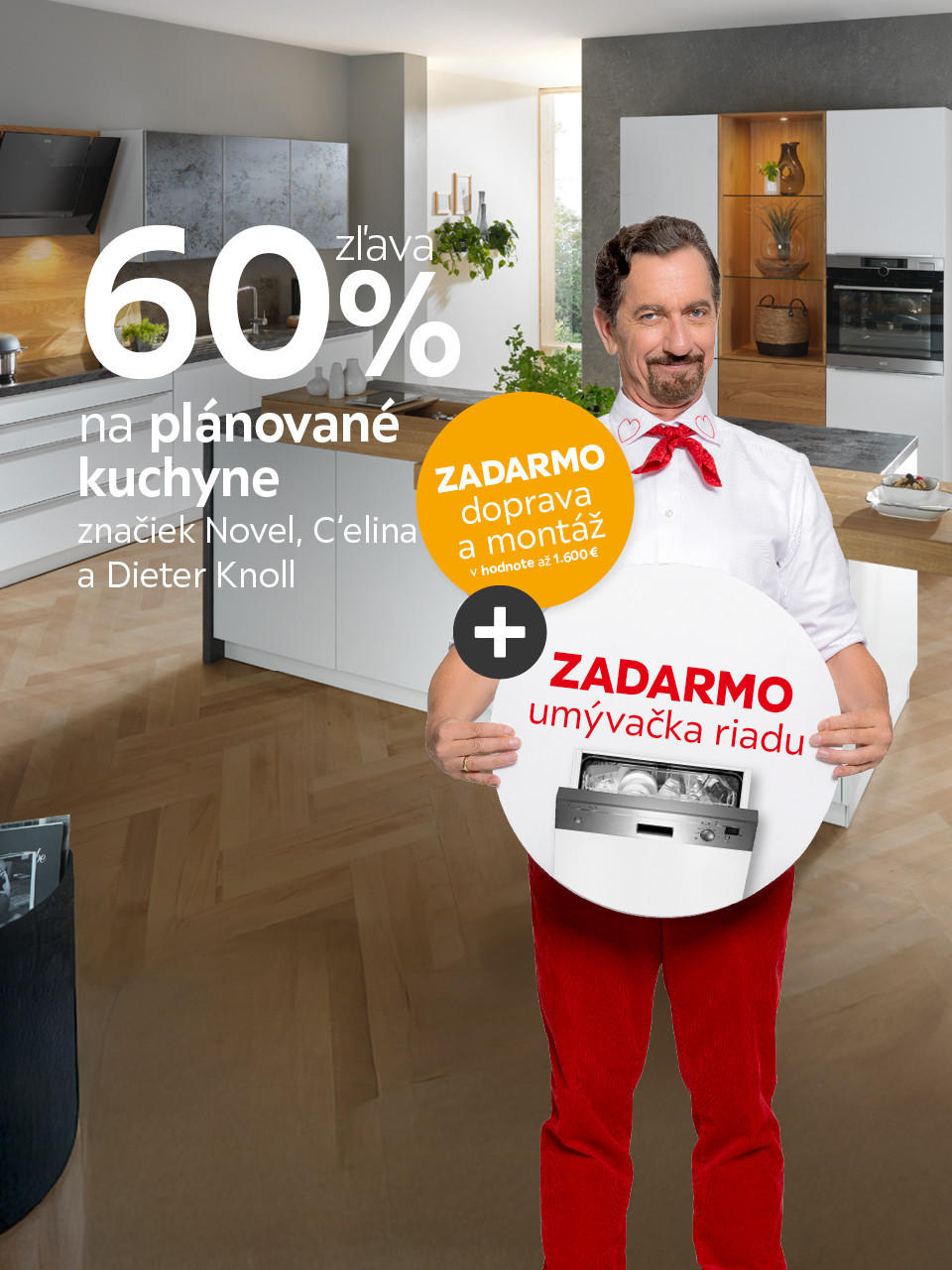 zľava 60 % na kuchyne a ďalšie výhody