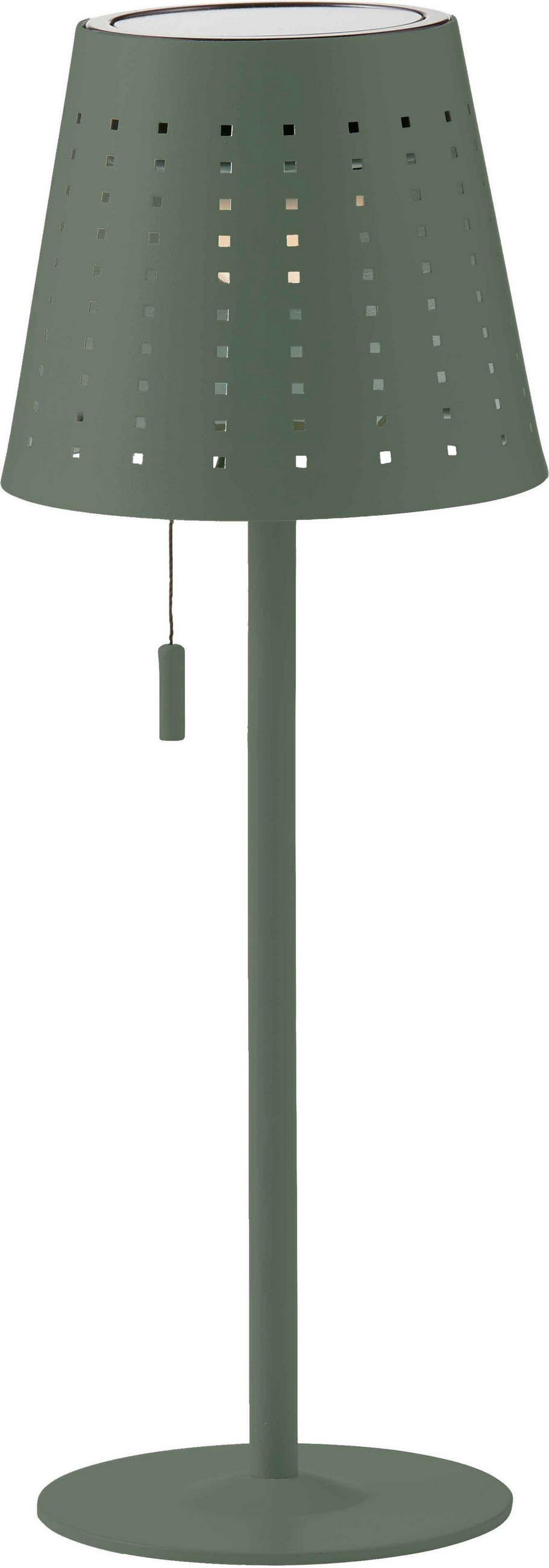 LED-AUSSEN-TISCHLEUCHTE - wetterfest in Grün-Grau mit dimmbarem Akku und Solar-Ladung, 2er-Set - Grün, Metall (24.5/50/24.5cm) - Northpoint