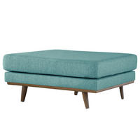 POLSTERHOCKER - Eichefarben/Petrol, Textil (85/43/60cm) - home24