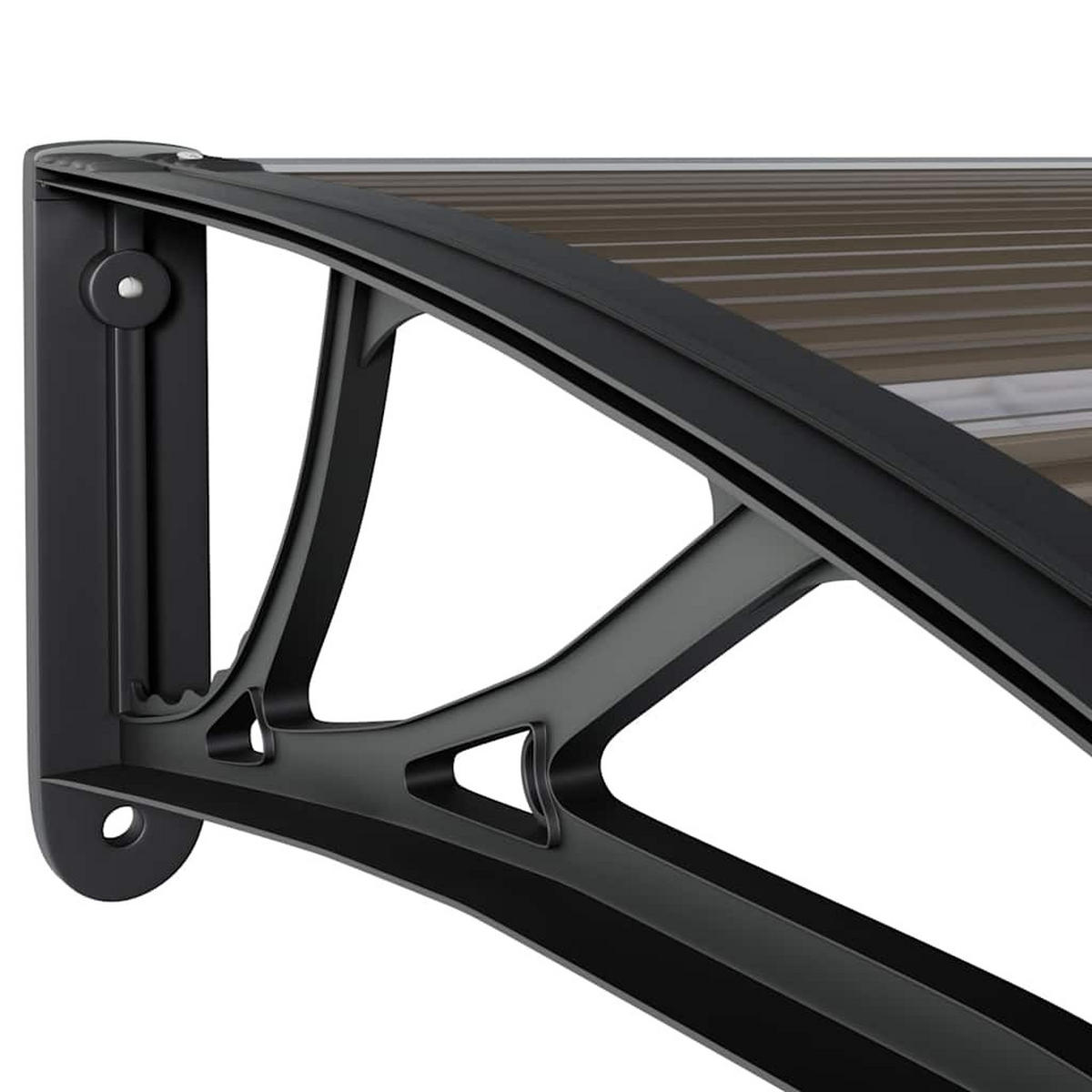 TÜRVORDACH Schwarz 150/100 Cm Polycarbonat - Schwarz, Kunststoff (100/25/150cm) - vidaXL