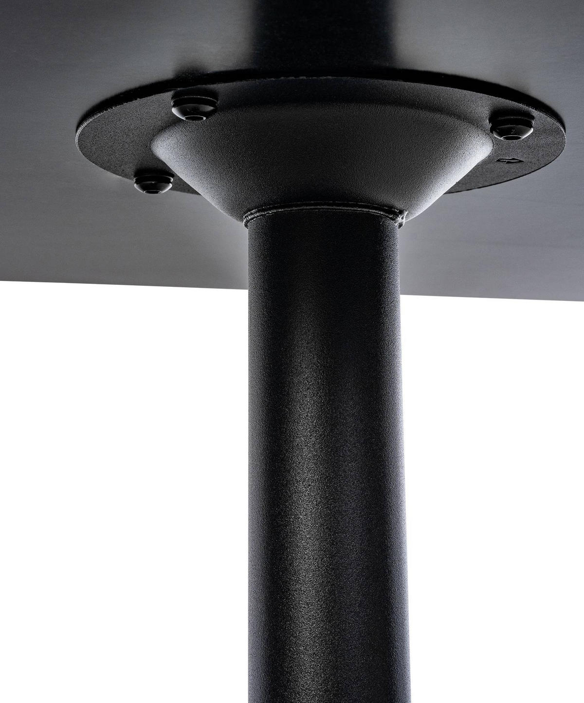 STEHTISCH eckig 60/60/108 cm Holz schwarz/schwarz - Schwarz, Holz/Metall (60/60/108cm) - CLP