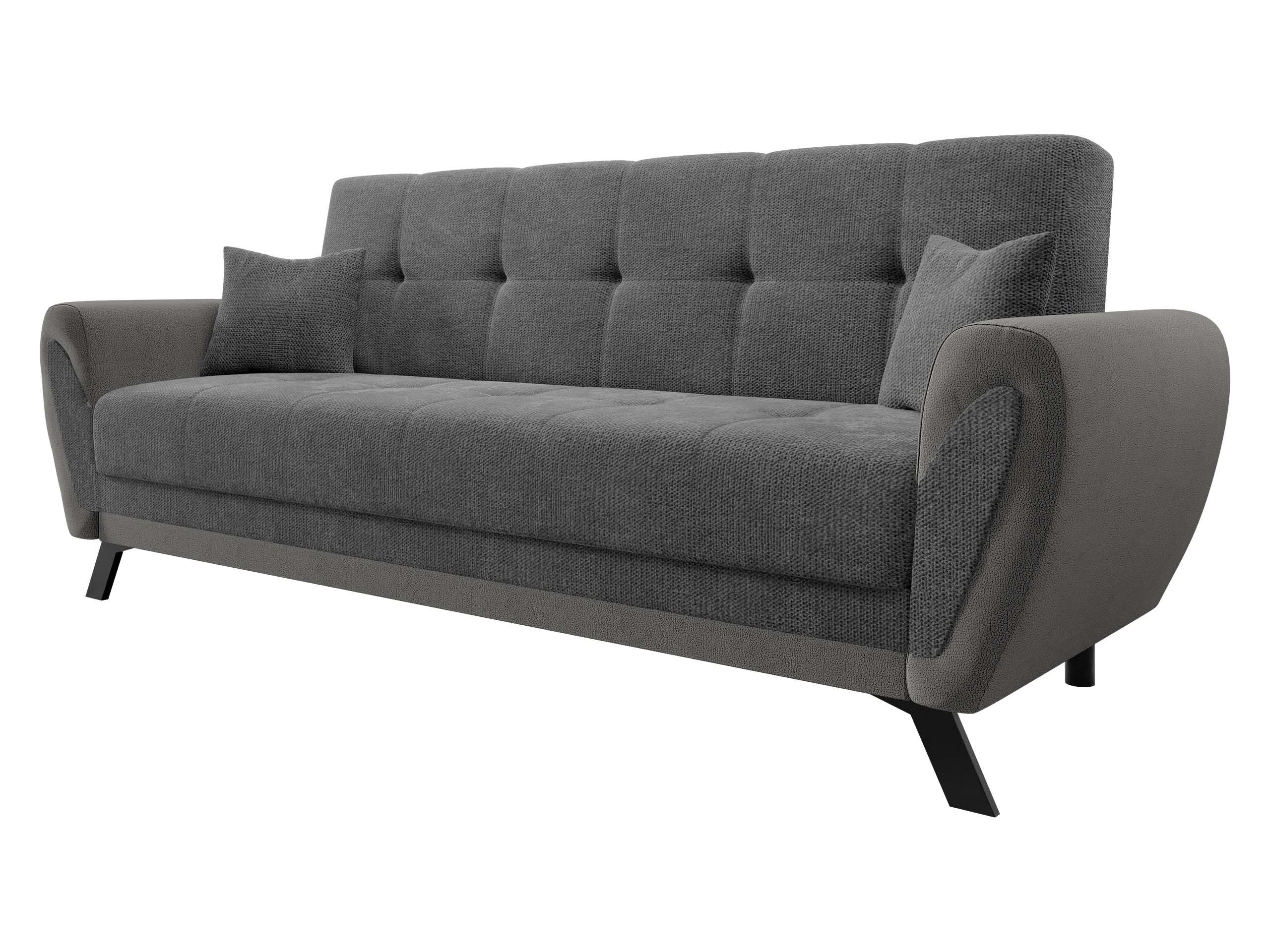 SCHLAFSOFA Kaja - Dunkelgrau/Schwarz, Holz/Textil (228/93/90cm) - MIRJAN24