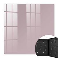 SCHLÜSSELBOX Schwarz 30x30 cm- Türöffnung nach rechts - Pastelllila - Flieder, Metall (30/30/5cm) - TULUP