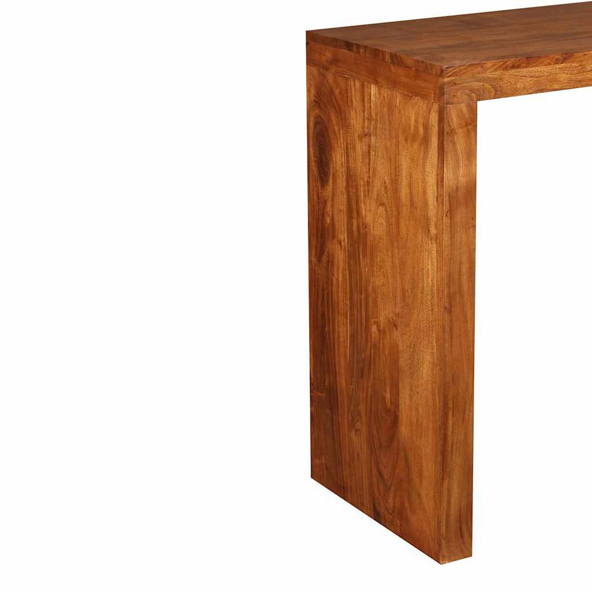 KONSOLENTISCH Massivholz Mit Honigfarbener Politur 110/40/76 Cm - Braun, Holz (110/40/76cm) - vidaXL