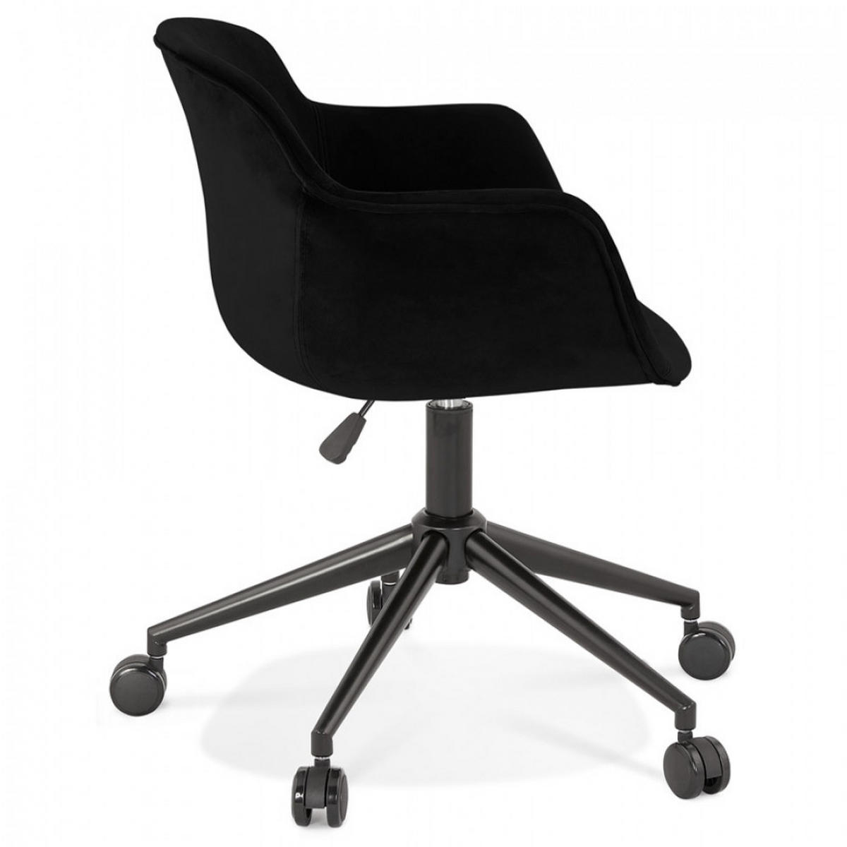 STUHL mit Armlehnen Schwarz 59x80x54cm - Schwarz, Textil/Metall (59/80/54cm) - AlterEgo
