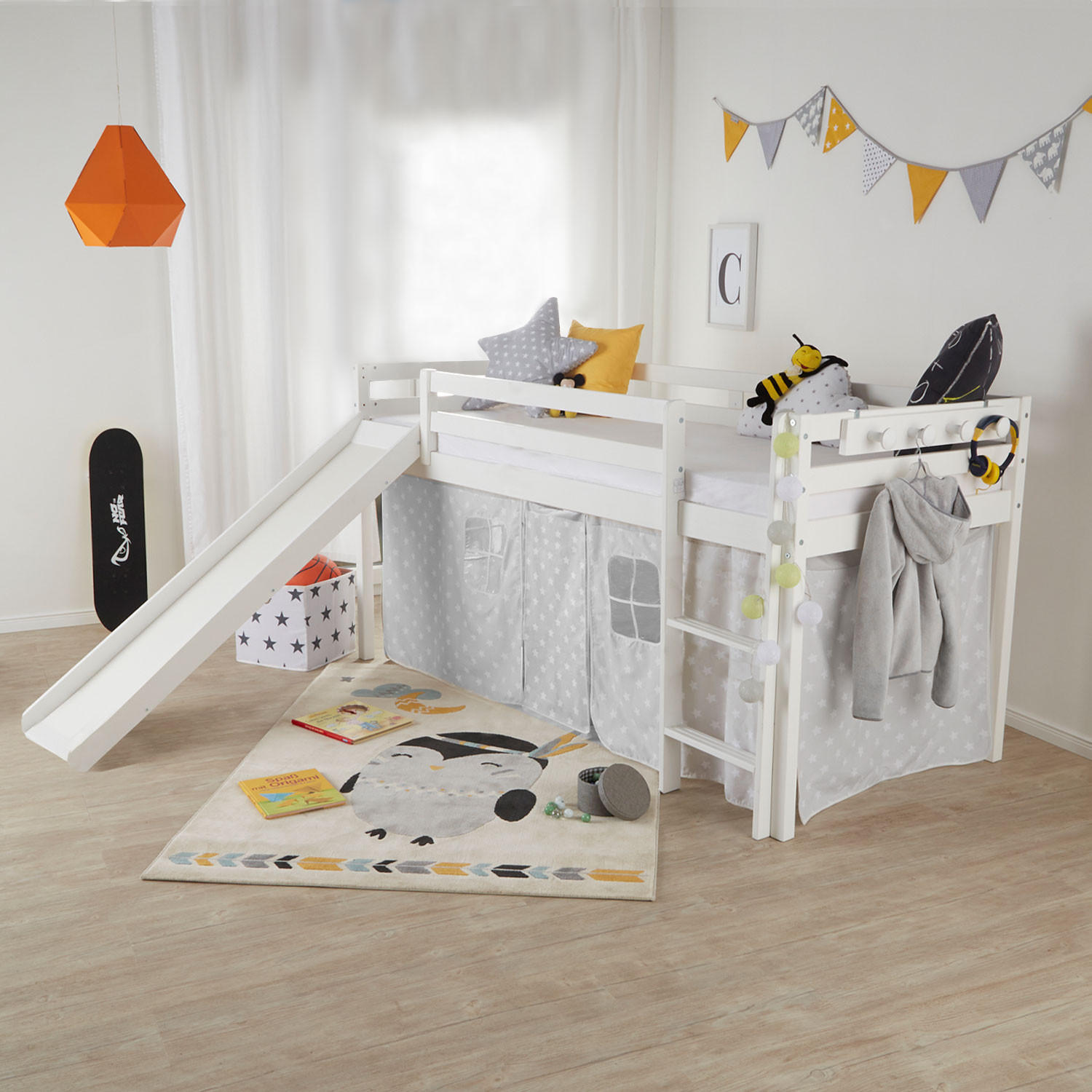 HOCHBETT 90/200 cm mit Lattenrost - Weiß, Holz (90/200cm) - Homestyle4u