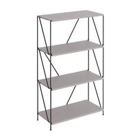 BÜCHERREGAL Ravix Greige/Schwarz 60 x 102.5 cm - Schwarz/Grau, Holzwerkstoff (60/102.5/30cm) - Vicco