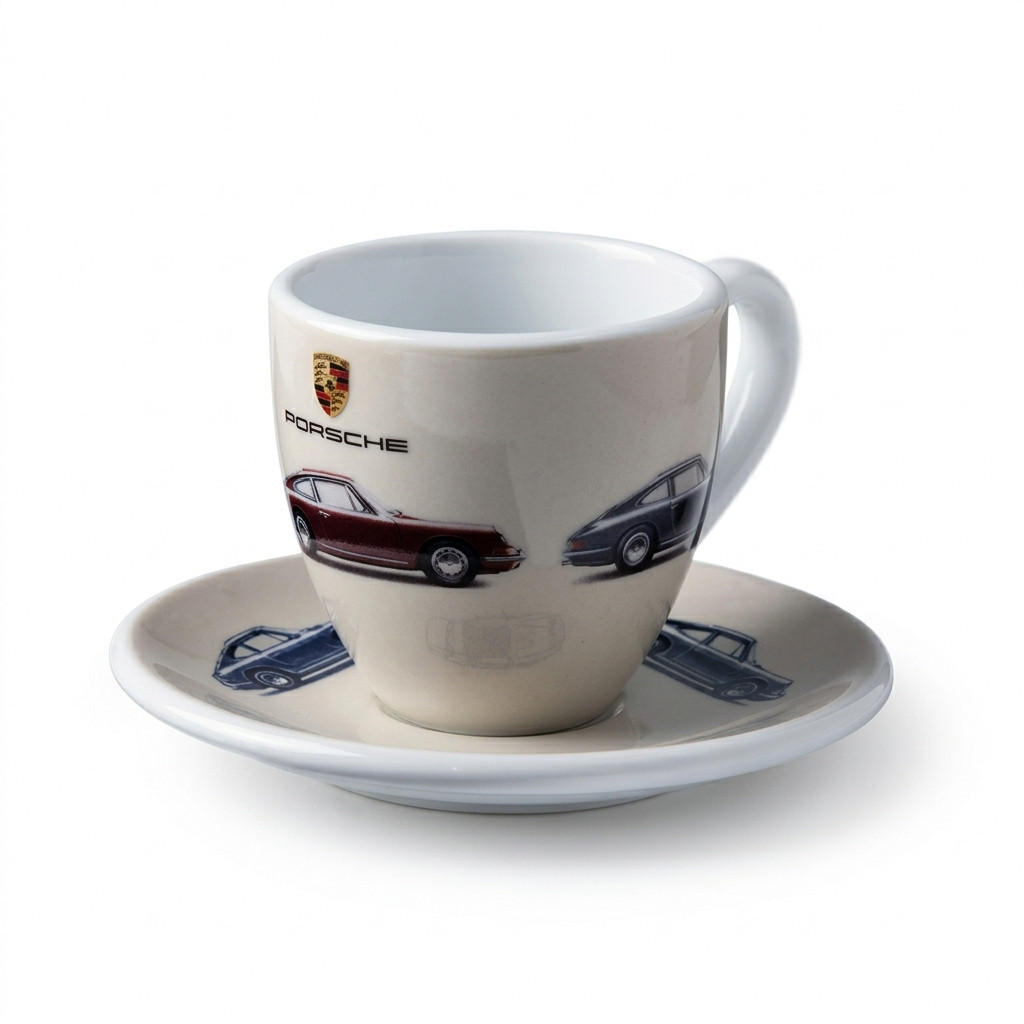 ESPRESSOTASSE 1963 Porzellan Set mit Untertasse - Creme/Weiß, Keramik (0.08L) - Porsche