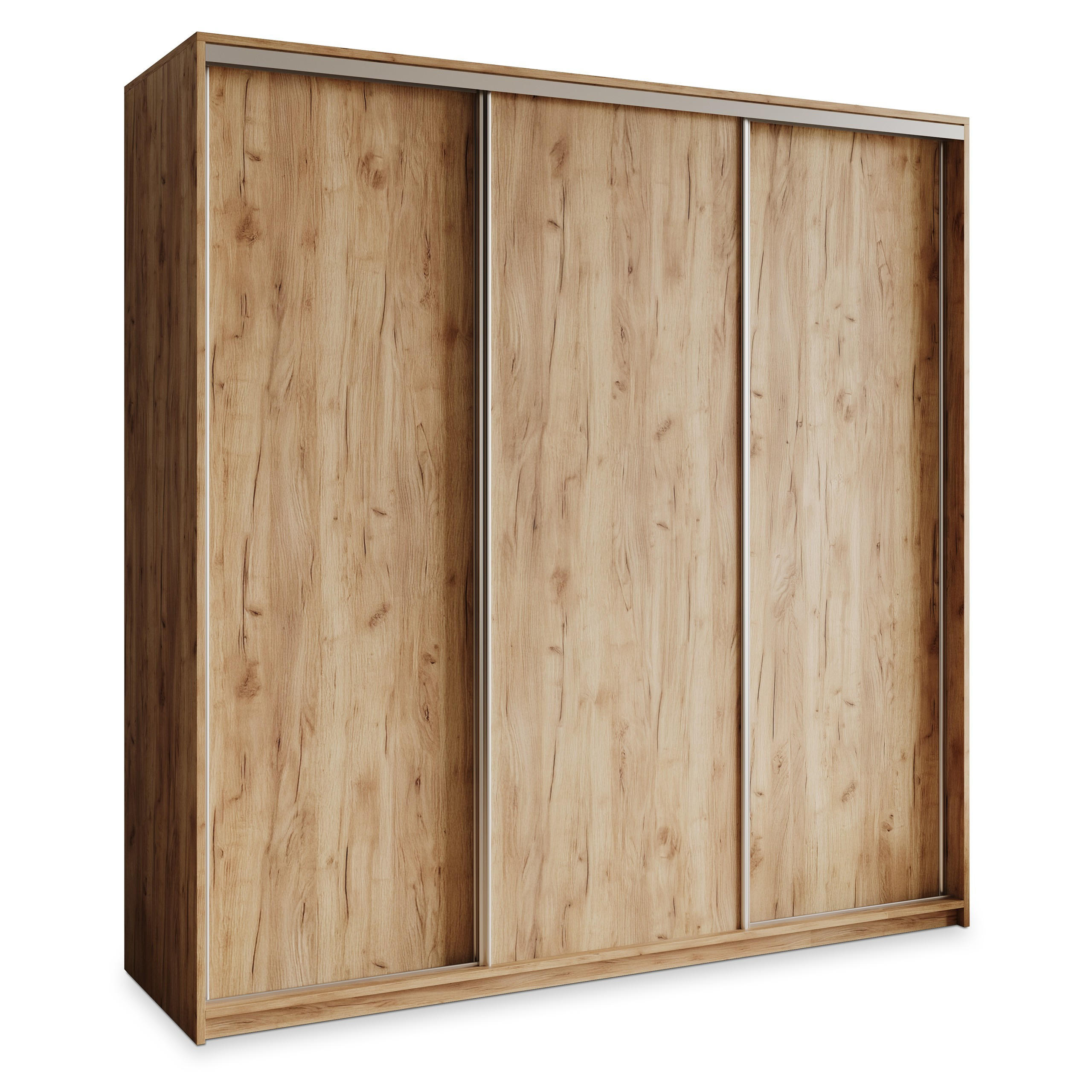MASSENO SCHWEBETÜRENSCHRANK Orange, Nickel 180cm × 60cm × 205cm