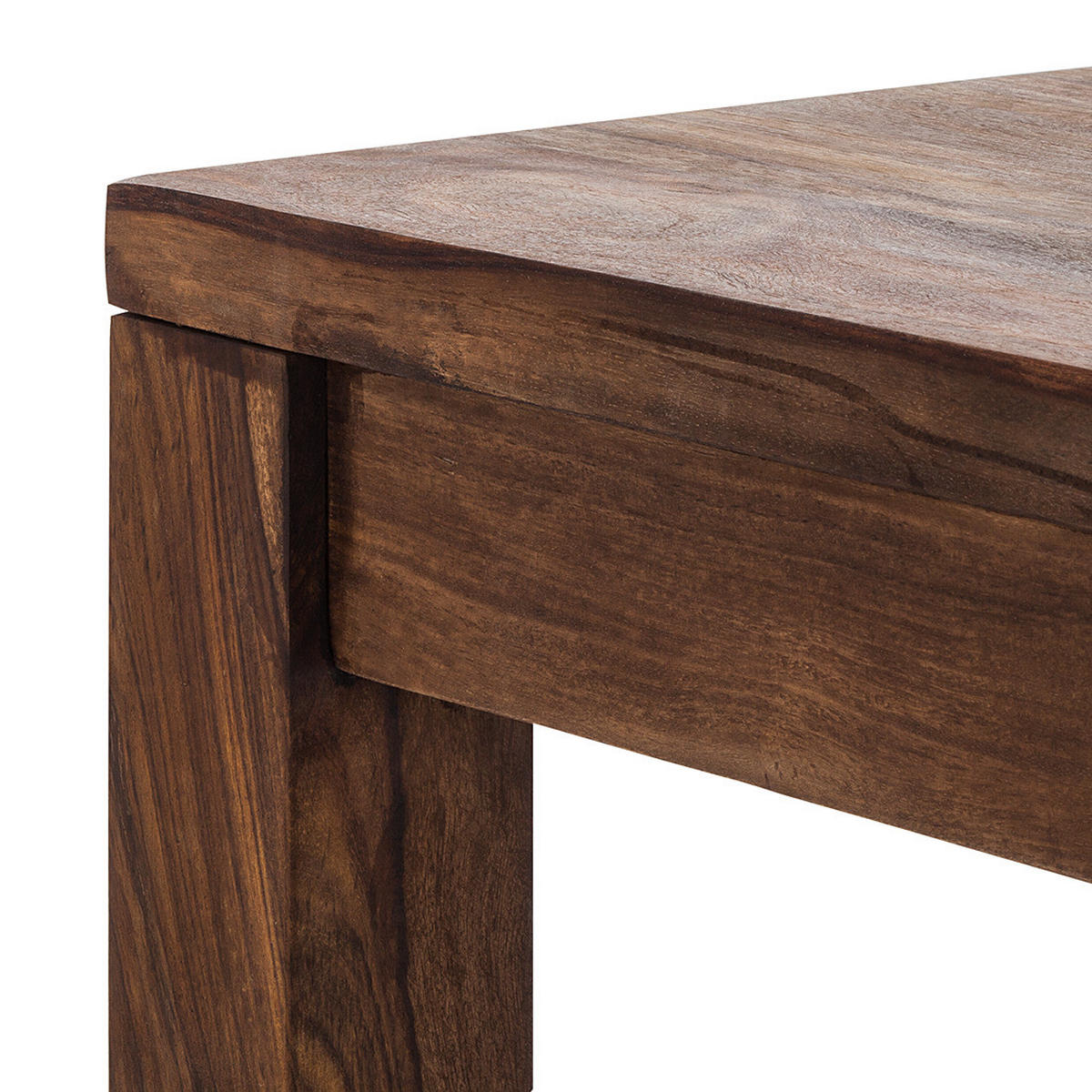 SITZBANK - Sheesham massiv, gewachst - Sheeshamfarben, Holz (140/45/40cm) - home24