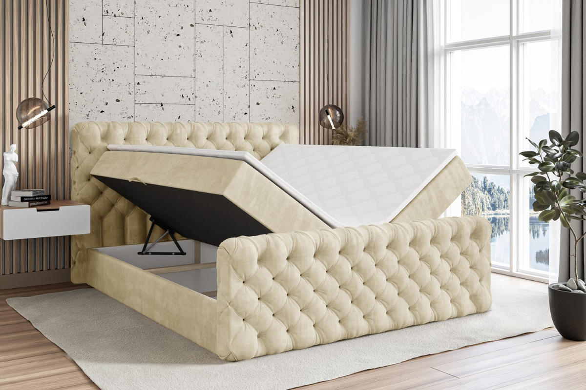 BOXBETT BOXI8-Z - 200x200 cm - H3 - Beige - Beige, Holzwerkstoff (200/200cm) - ALTDECOR