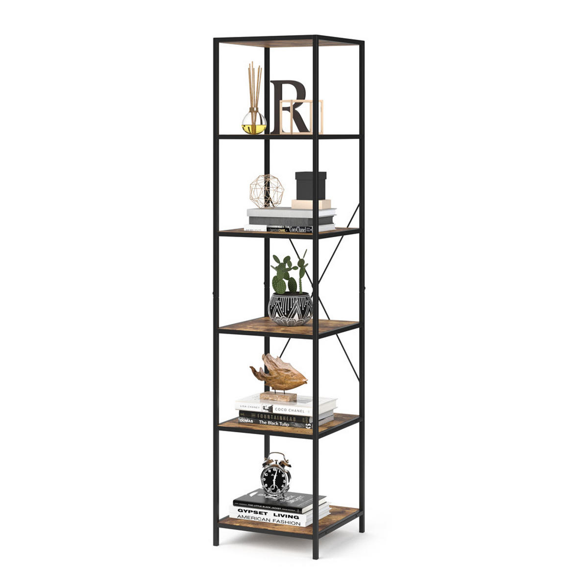 RAUMTEILER Fyrk Antikholz 40 x 174 cm - Alteiche/Schwarz, Holzwerkstoff (40/174/39.5cm) - Vicco