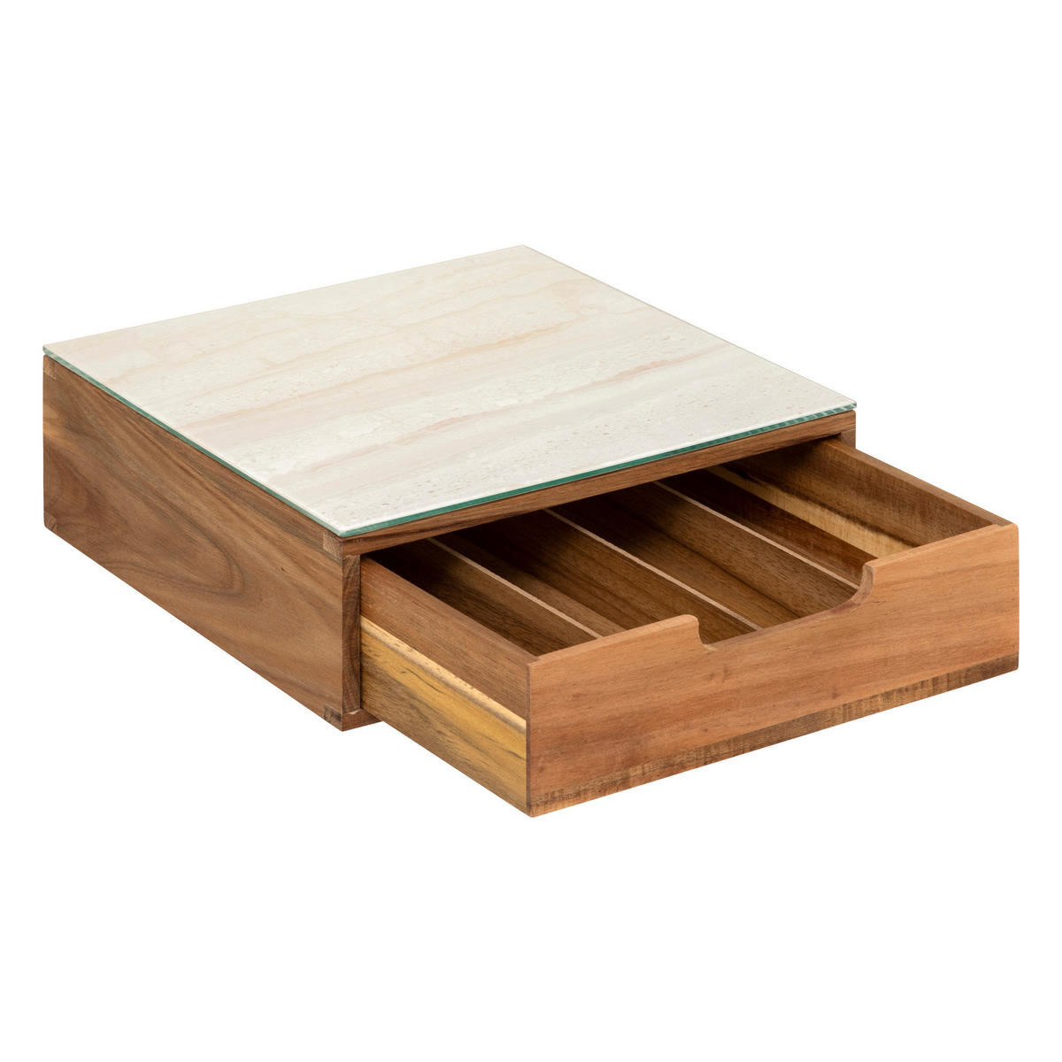 BEHÄLTER für Kaffeekapseln Natu 30/30/9,7 cm - Braun, Holz (30/9.7/30cm) - 5five Simply Smart