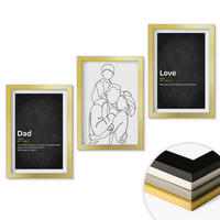 WANDBILDER 3er Set - 20x30 cm Goldrahmen - Familiengeschichte, Kunst, Liebe, Vaterschaft - Goldfarben, Kunststoff (20/30cm) - ArtPrintCave
