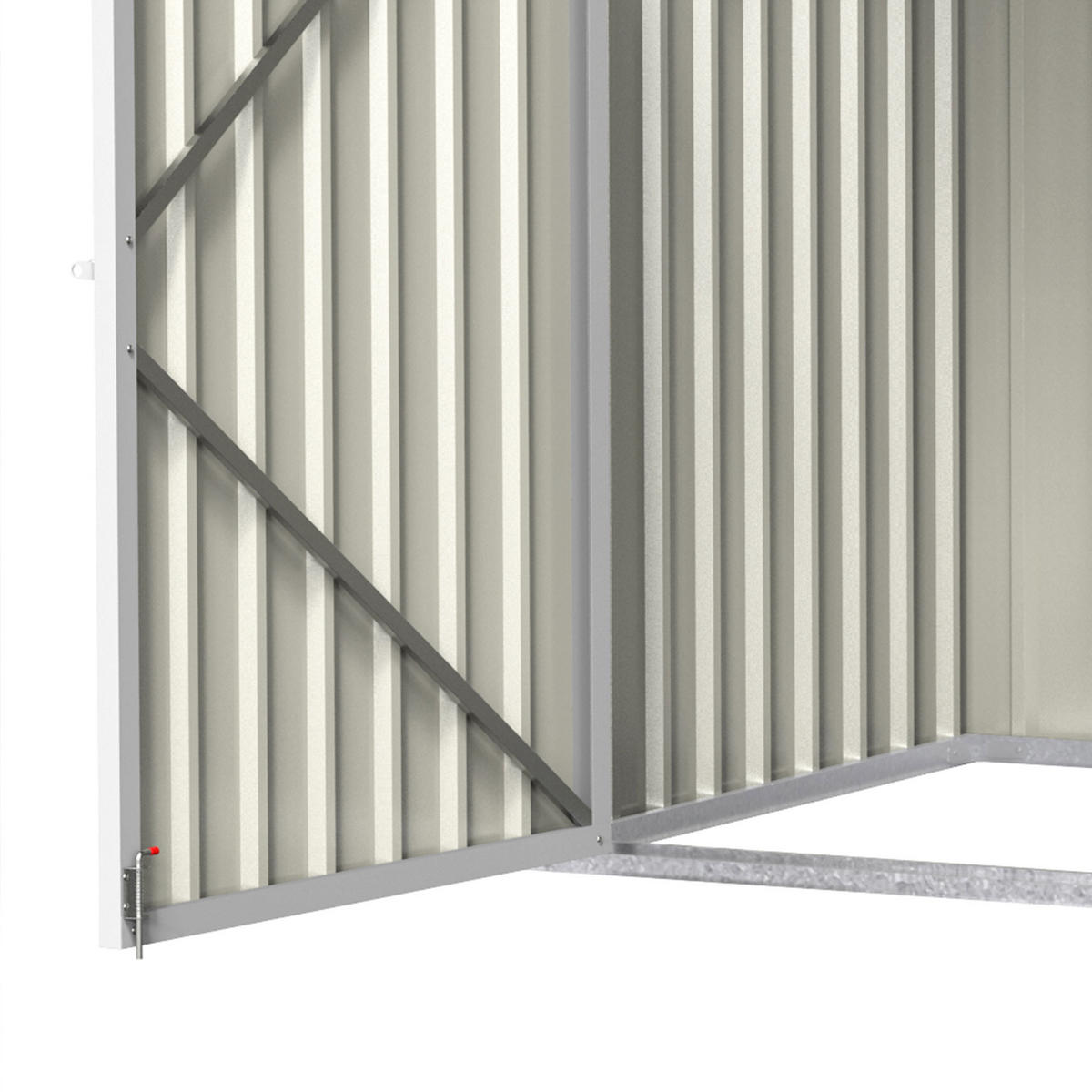 MÜLLTONNENBOX Gerätebox Müllbox für 2 Mülltonnen abschließbar Stahl Grün - Grün, Metall (104.5/128.5/178.5cm) - Outsunny