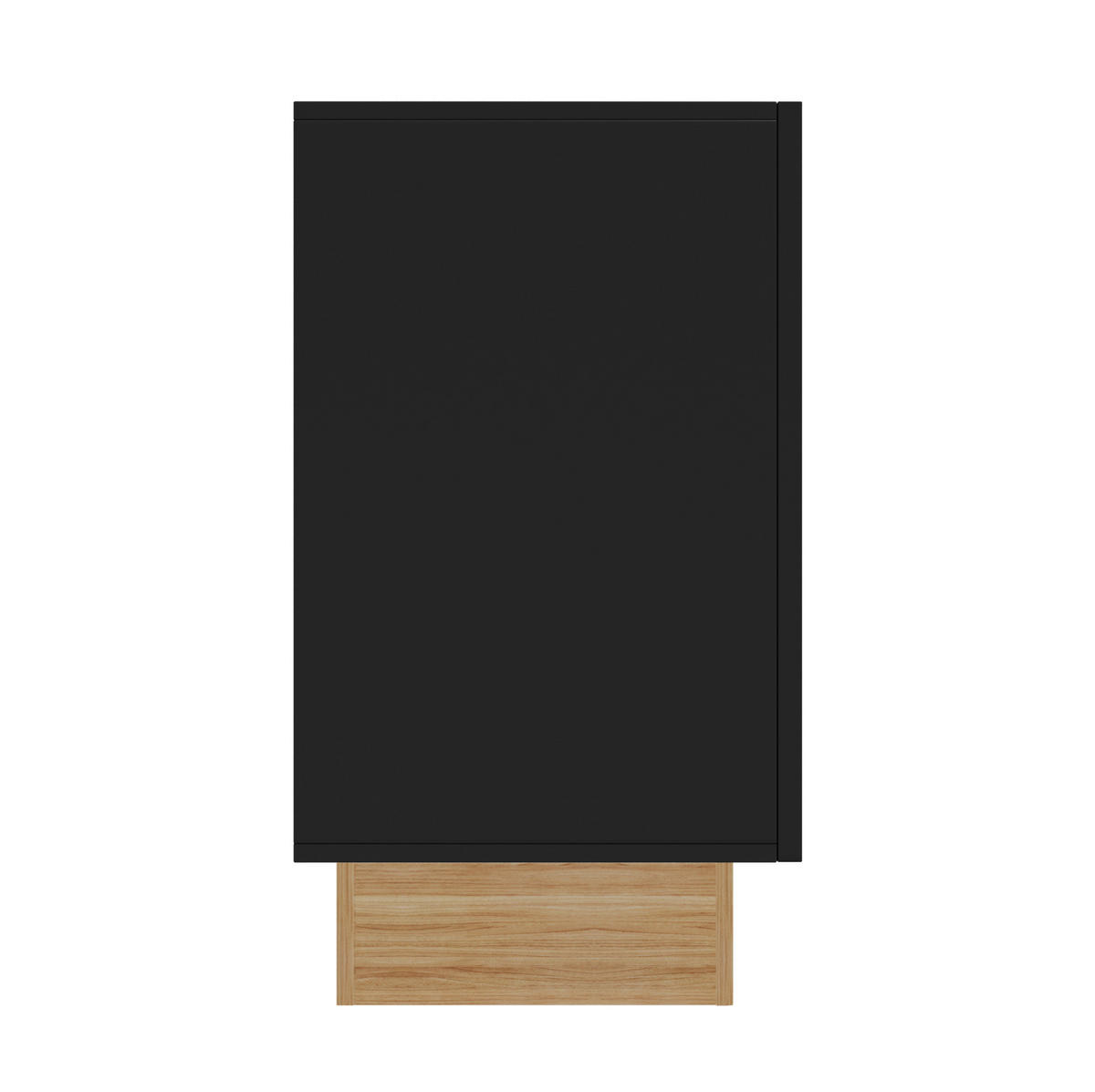 KOMMODE aus Spanplatte 160x38x75cm in Schwarz Holz mit 4 Türen - Schwarz, Holzwerkstoff (160/75/38cm) - Modfu