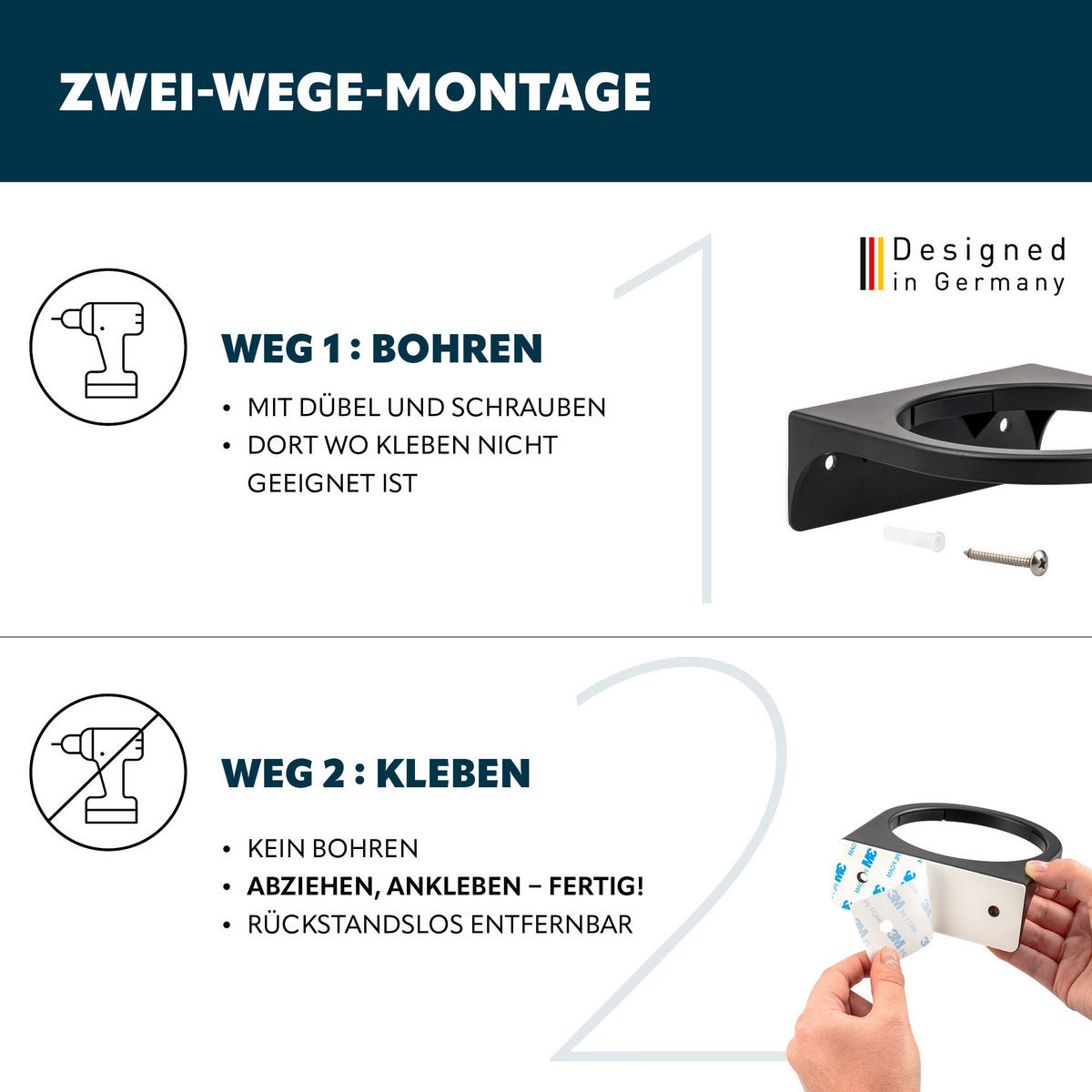 WC-GARNITUR 2-TLG. Bürste u. Eimer SAVONA Softtouch inkl. Wandhalterung, rund - taupe - Taupe, Kunststoff (19/24.5/19cm) - bremermann