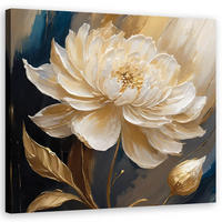 WANDBILD magnolien botanik blumen - Beige, Textil (30/30cm) - Feeby