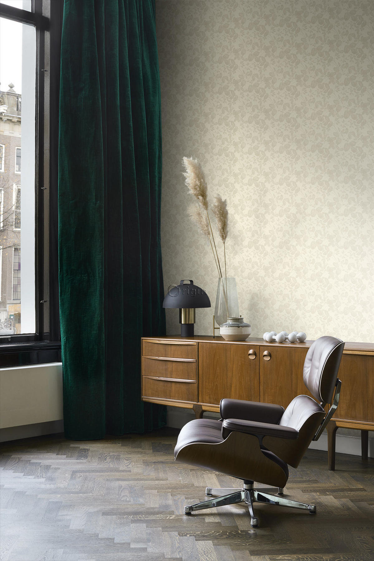TAPETE Blätter 53 cm x 10.05 m - Beige, Papier (53/1000cm) - Origin Wallcoverings