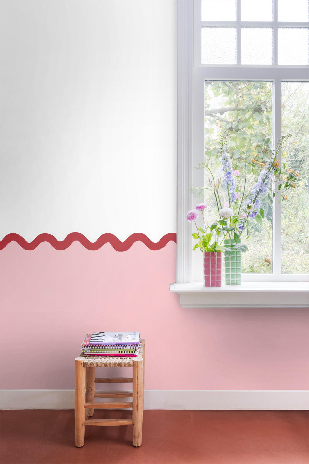 FOTOTAPETE halbhohe Wandverkleidung 2.5 x 2.79 m - Pink, Papier (250/279cm) - ESTAhome