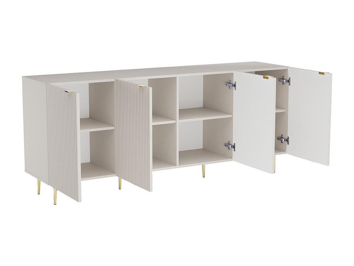 SIDEBOARD - 190cm x 45cm - MDF - beige - YESINIA - Beige, Holz (190/80/45cm) - Vente-Unique