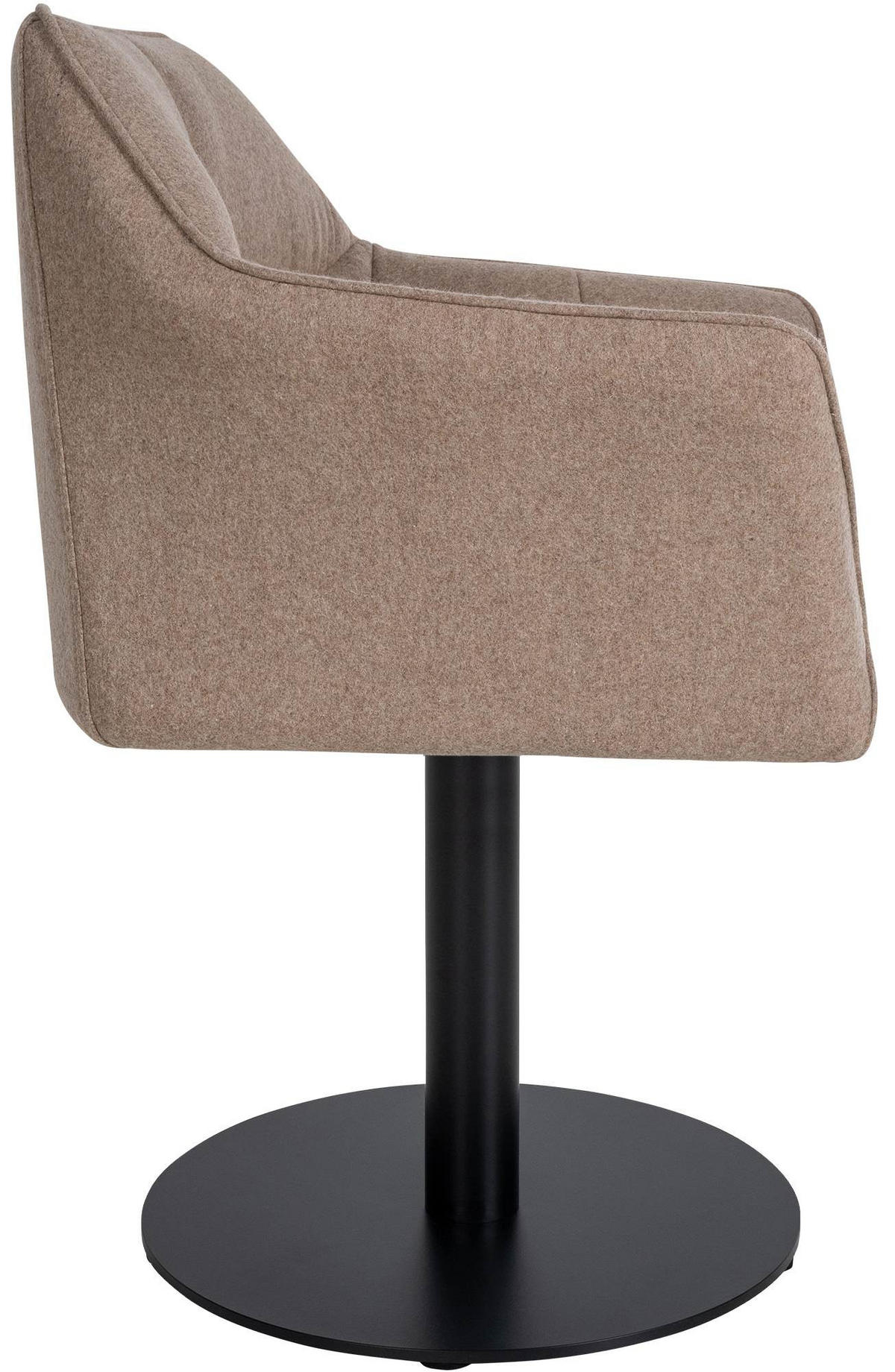 SESSEL Filz taupe - Taupe/Schwarz, Textil/Metall (64/75/48cm) - CLP