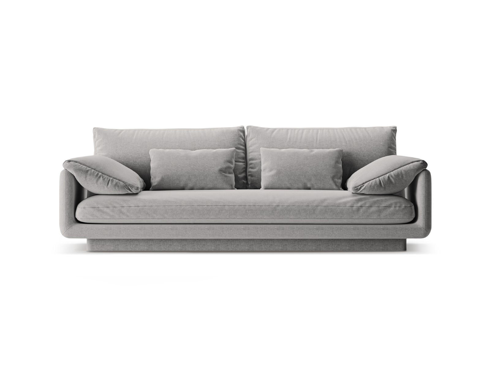 SOFA Torino aus strukturiertem Stoff hellgrau 3 Sitzplätze - Hellgrau, Textil (103/83/220cm) - Micadoni