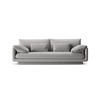 SOFA Torino aus strukturiertem Stoff hellgrau 3 Sitzplätze - Hellgrau, Textil (103/83/220cm) - Micadoni