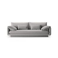 SOFA Torino aus strukturiertem Stoff hellgrau 3 Sitzplätze - Hellgrau, Textil (103/83/220cm) - Micadoni