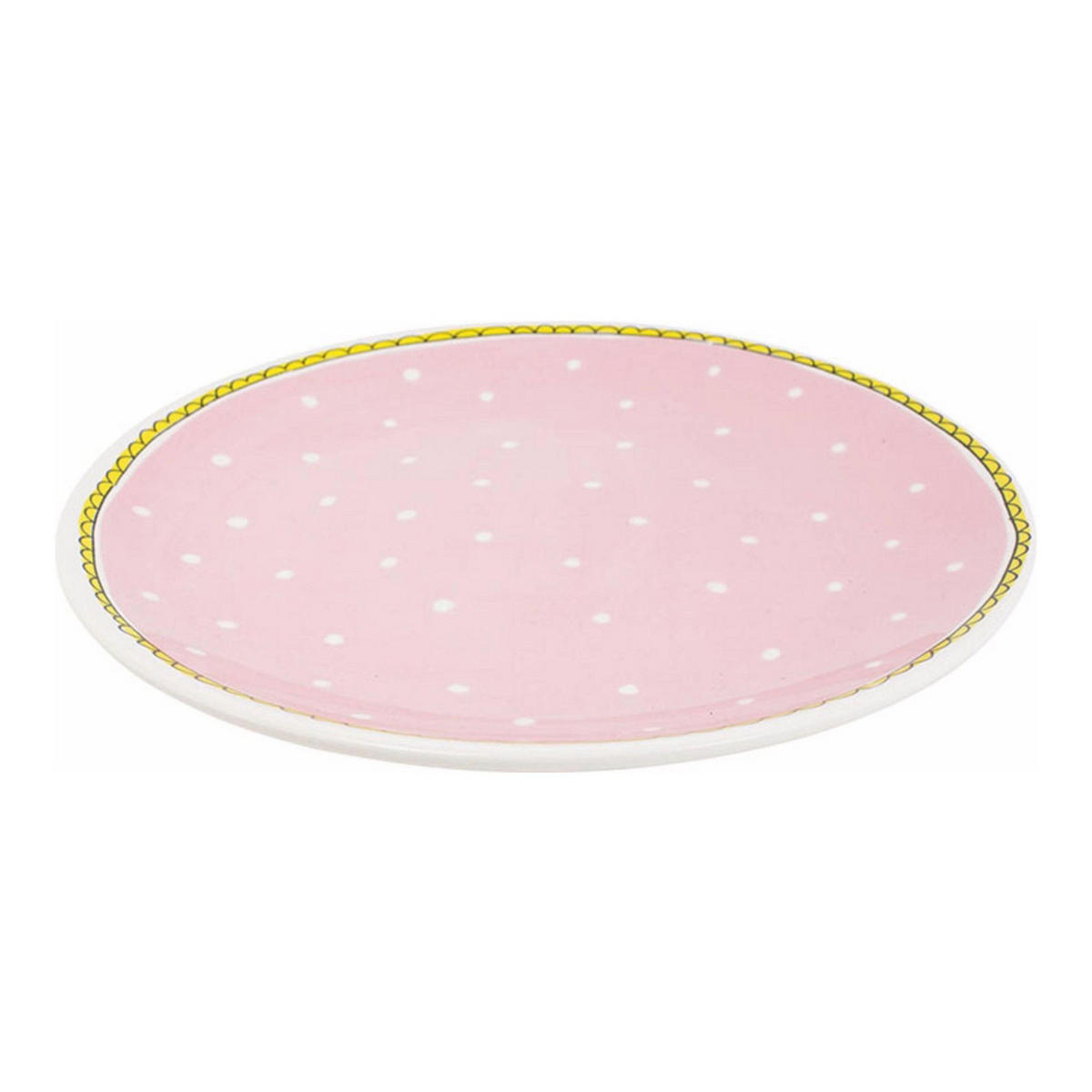 TELLER Punkt in Rosa - 26cm - Multicolor, Keramik (26.2/26.3/3cm) - Blond Amsterdam