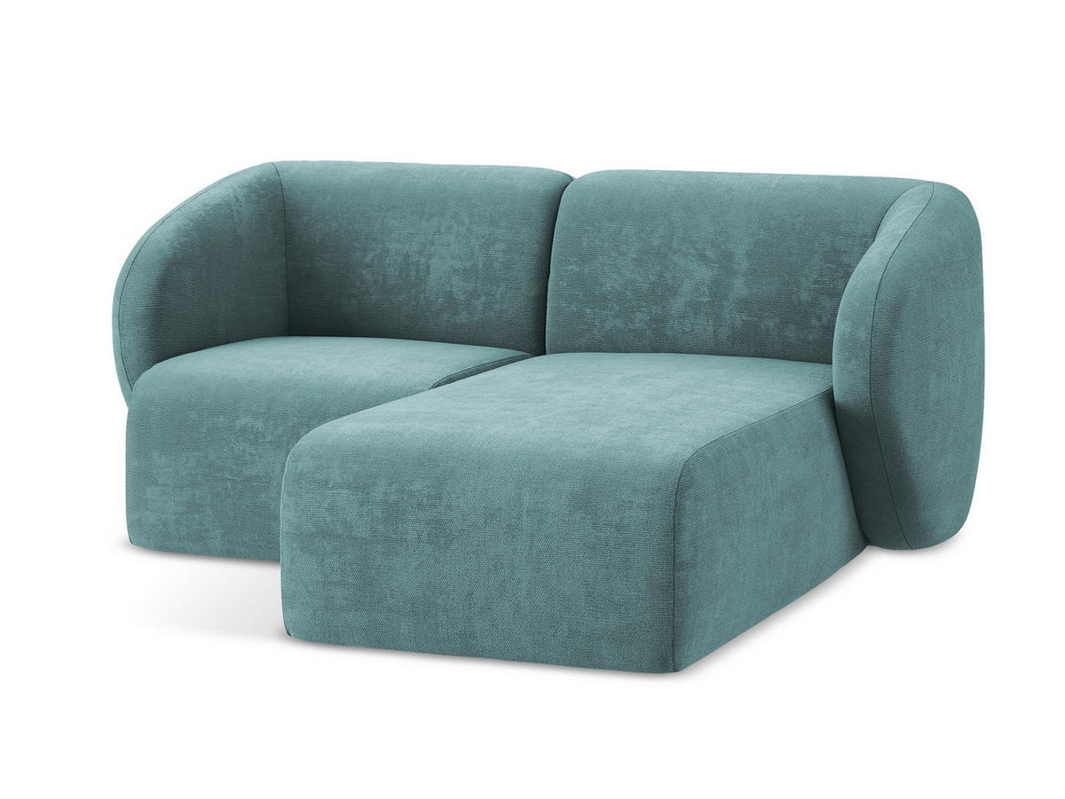 ECKSOFA Bouclé Stoff Grau - Schwarz/Grau, Holzwerkstoff/Kunststoff (251/251cm) - Makamii