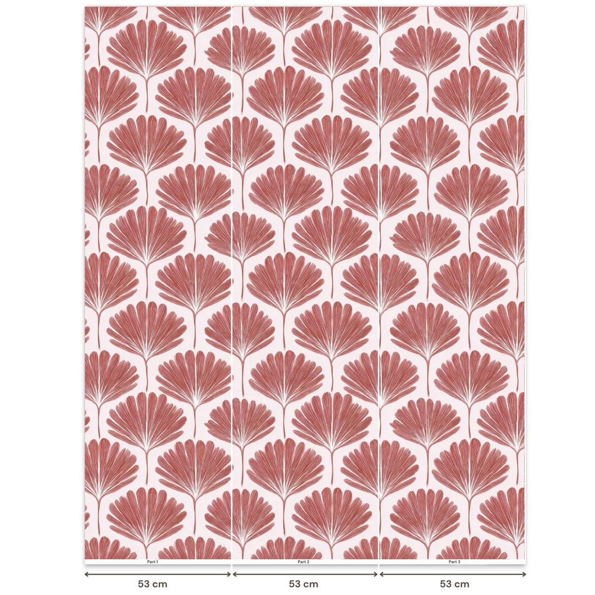 TAPETE - Fächer - Motiv - Terra - 160x200 cm - Rotbraun, Papier (160/200cm) - OnlyWow