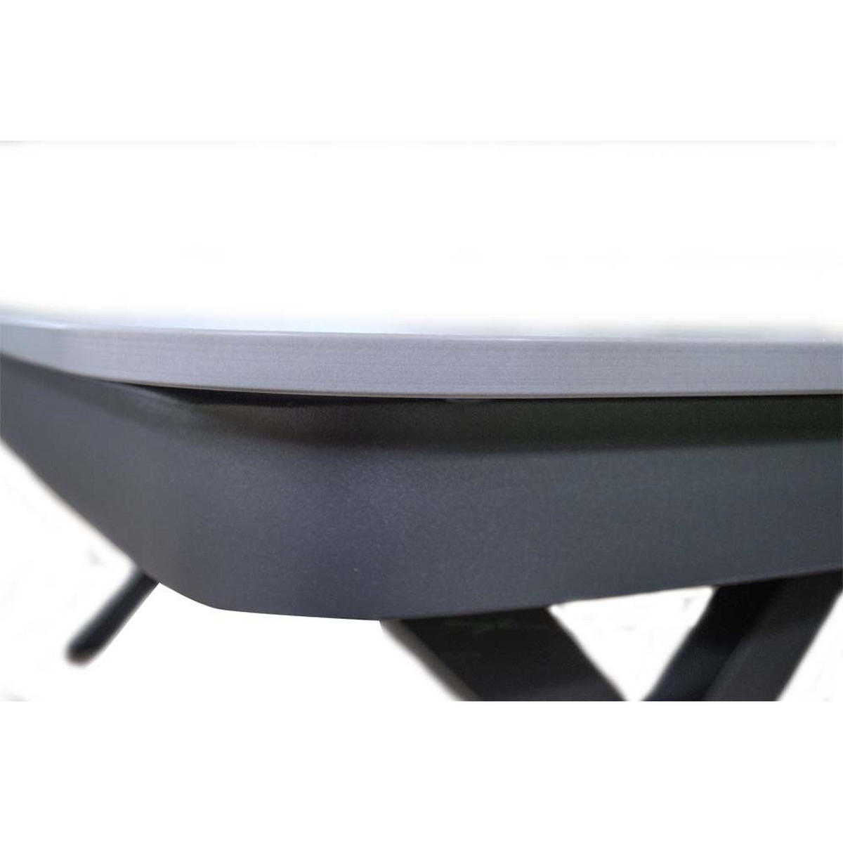GARTENTISCH Davos - Grau - 200/100/74 cm - Grau, Metall (200/100/74cm) - Lesli Living