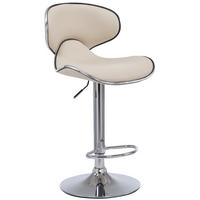 BARHOCKER Las Vegas V2 Kunstleder 88-108 cm Creme - Creme, Leder (46/88/49cm) - furnicato
