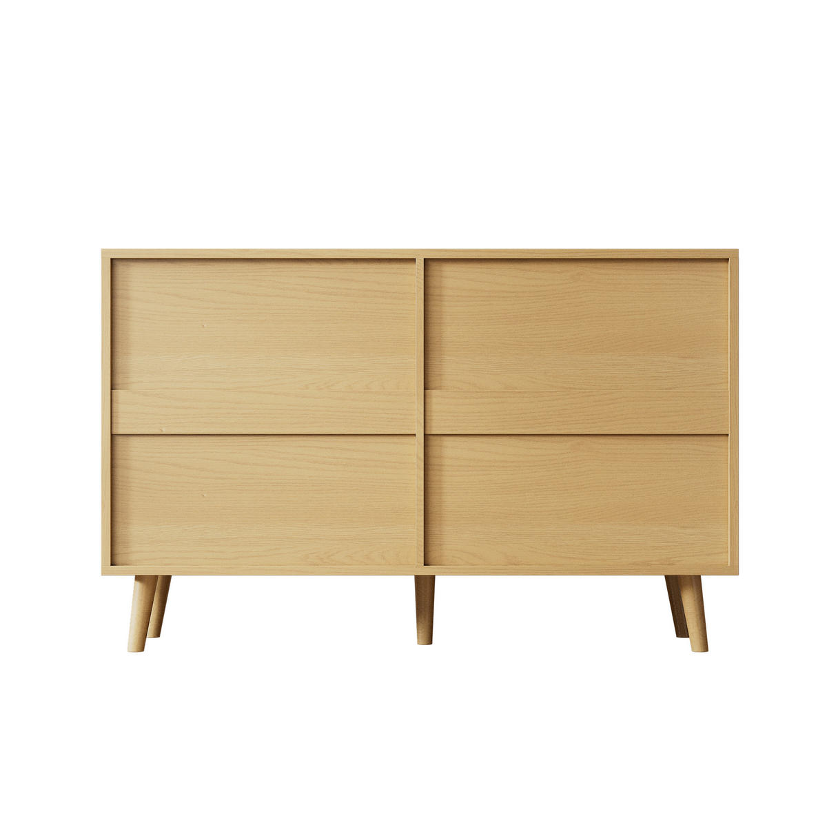 KOMMODE mit 6 Schubladen Holz Sideboard 120x40x76.5cm - Eichefarben, Holzwerkstoff (40/76.5/120cm) - FLIEKS