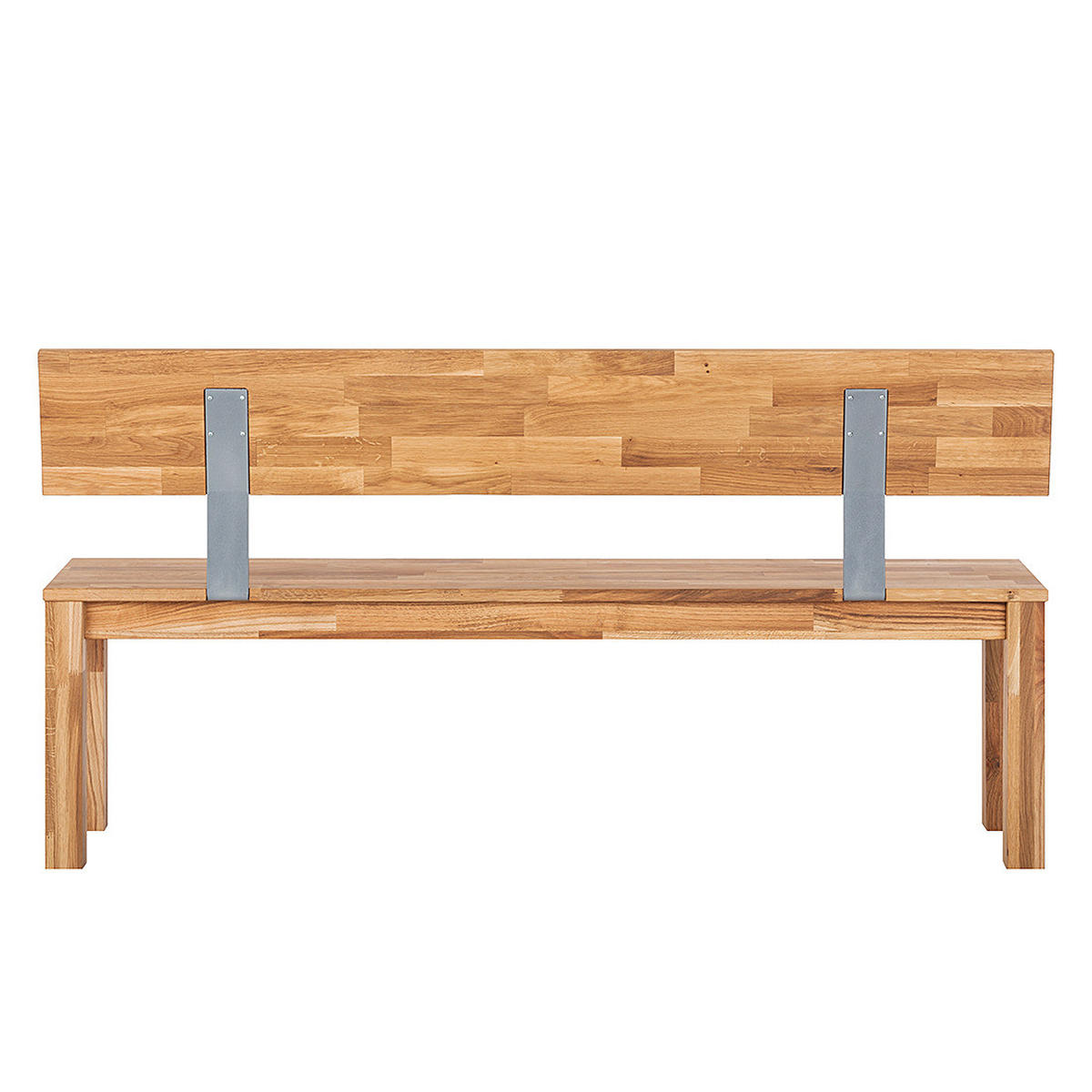 SITZBANK - Eiche massiv - Eichefarben, Holz (160/80/35cm) - home24