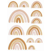 WANDTATTOO Regenbogen 47.5 x 66 cm - Terracotta, Papier (47.5/66/66cm) - ESTAhome