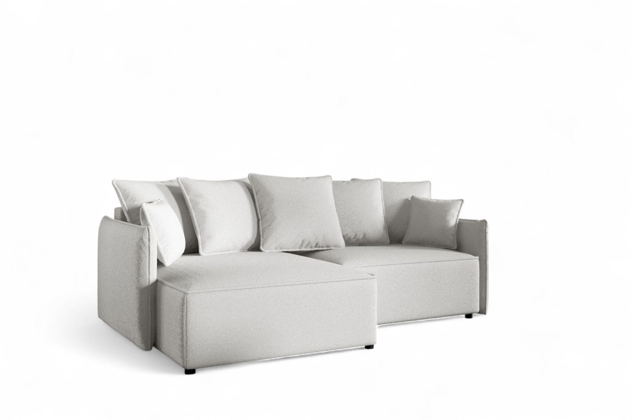 ECKSOFA Minea Mit Schlaffunktion - Creme, Holzwerkstoff/Textil (221/153cm) - Fun Möbel