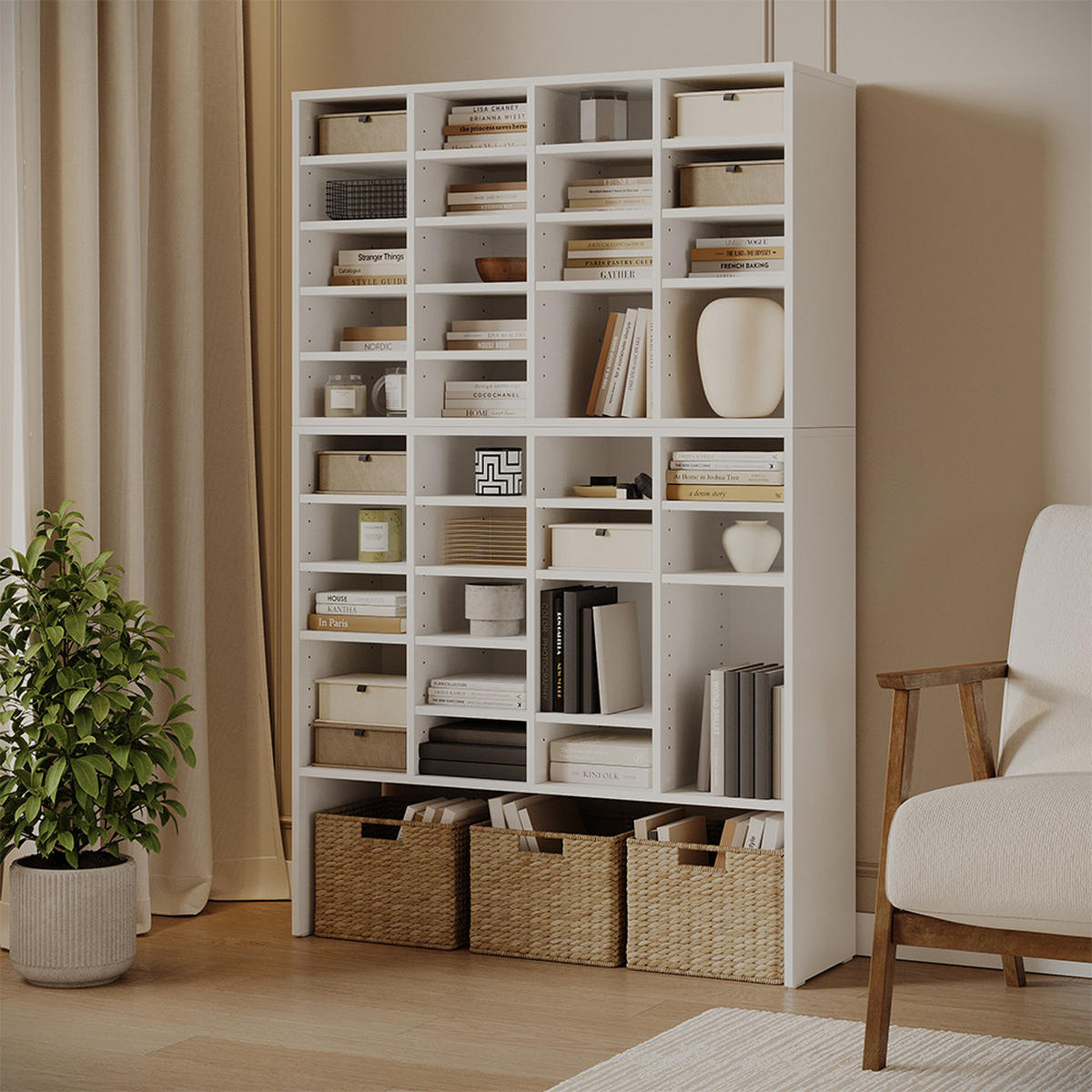 SCHUHSCHRANK-SET Lysander, Weiß, 104.2 x 65.5 cm 2 Teile - Weiß, Holzwerkstoff (104.2/65.5/32.1cm) - Vicco