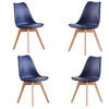 ESSZIMMERSTUHL Kunststoff 4-teilig Blau - Blau, Kunststoff (48/83/44cm) - Life Interiors