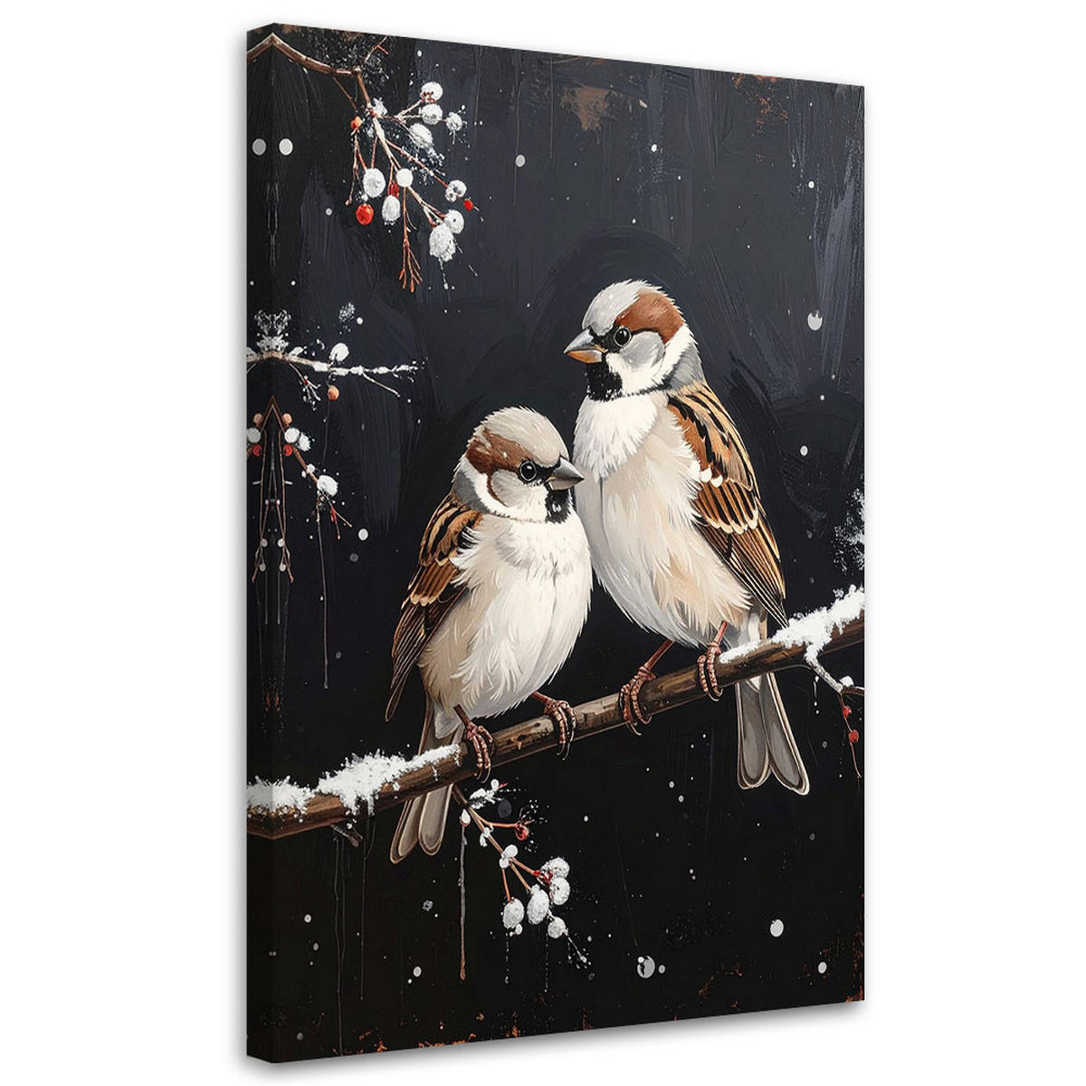 LEINWANDBILD Weihnachten 80x120cm - Schwarz, Textil (80/120cm) - Feeby