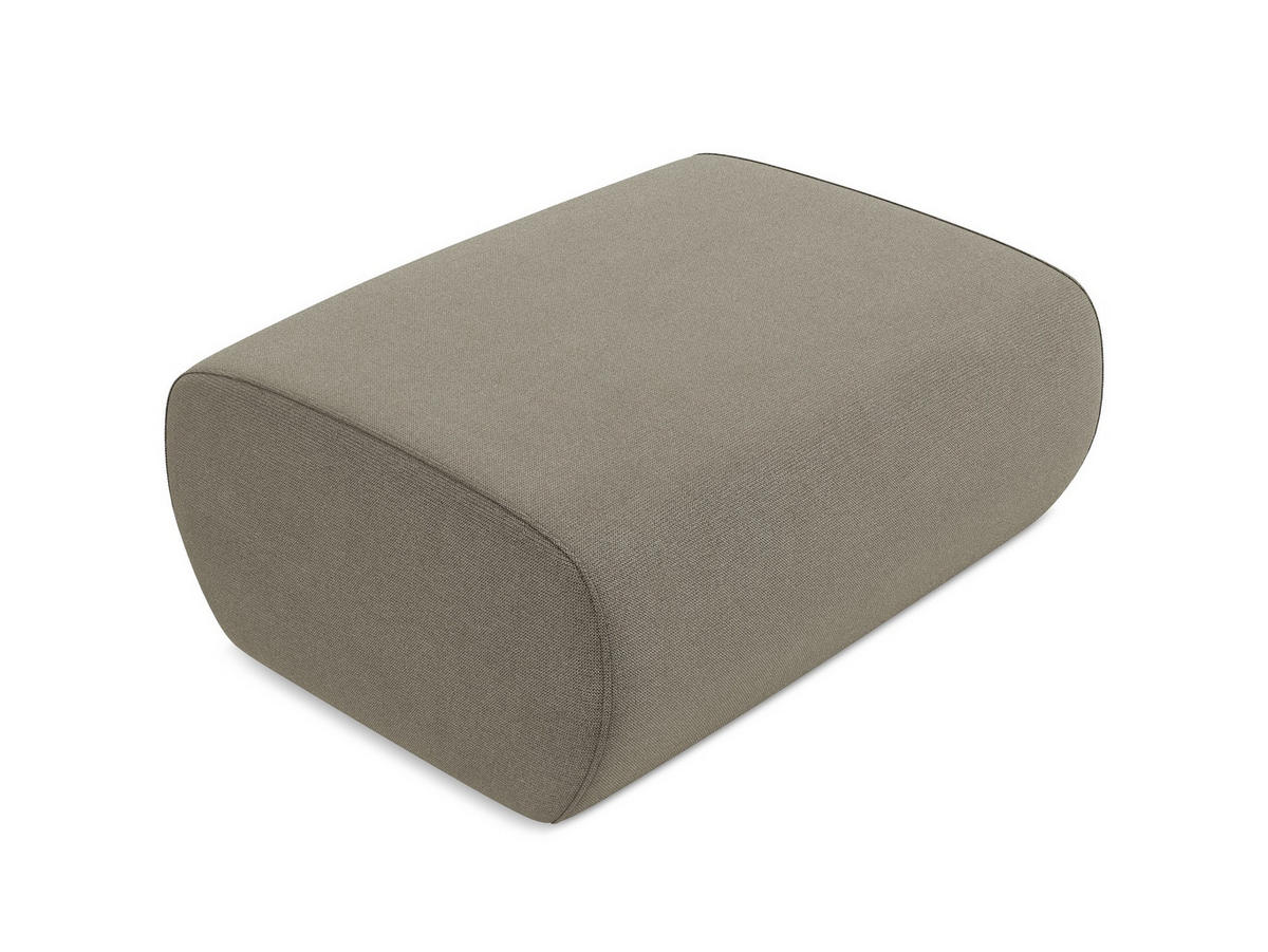 POUF Strukturstoff Stoff Orange - Terracotta/Schwarz, Kunststoff/Textil (102/40/62cm) - Makamii